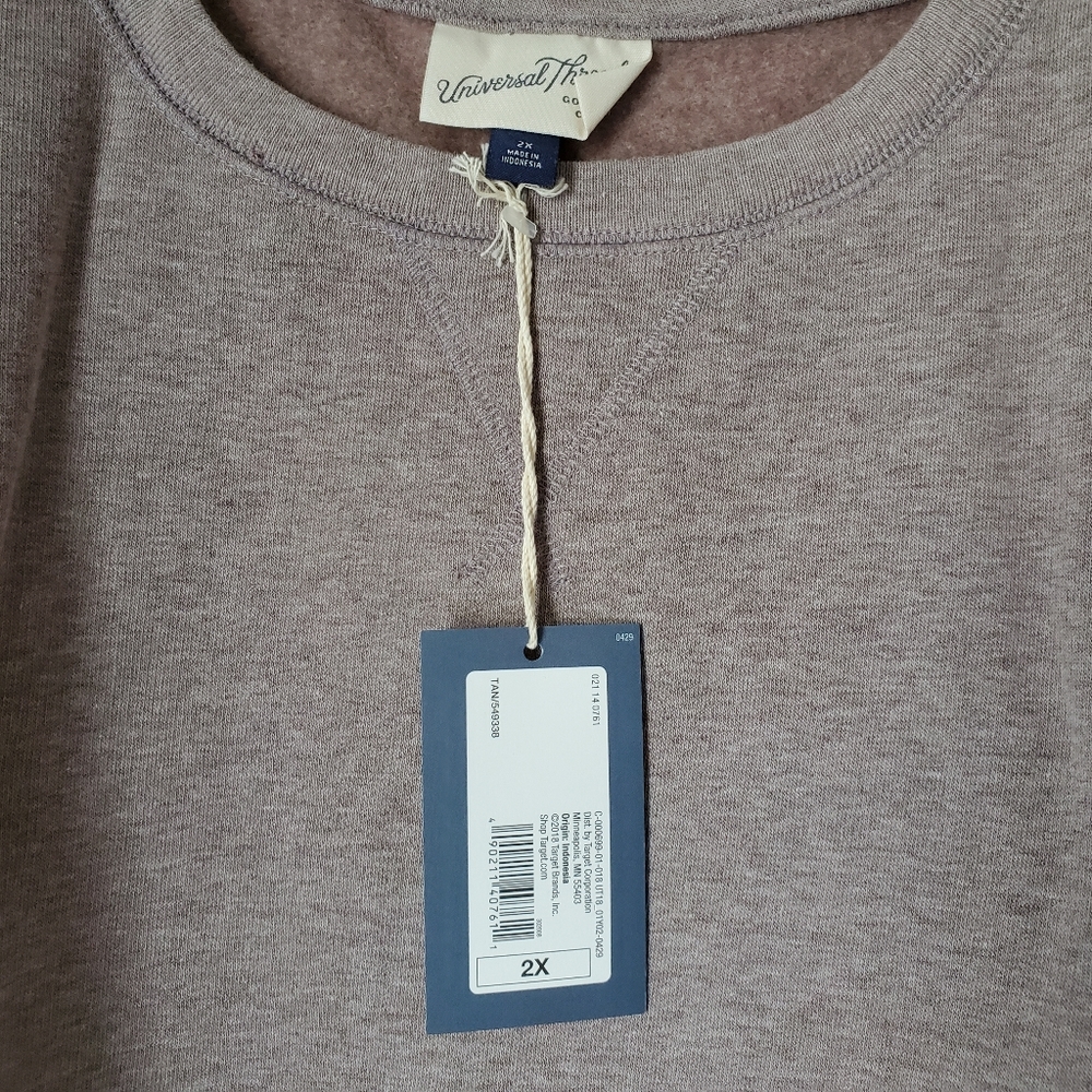 Tunic length sweatshirt 2X - Picture 2 of 3